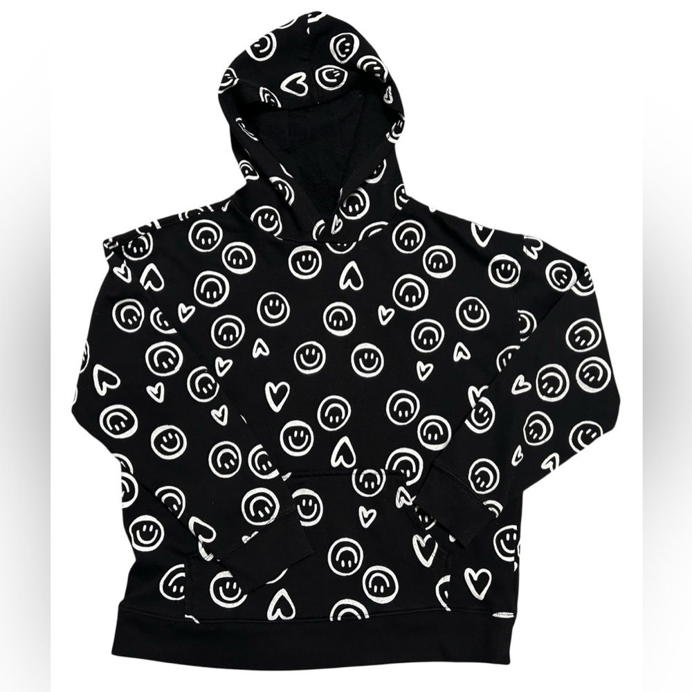 Kids Wonder Nation Black Hoodie with White Graphics Size XXL (18)